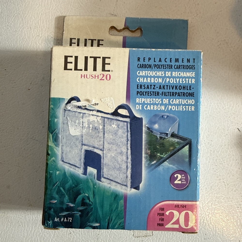 Power Filter Elite Hush 20 For‎ 20 Gallon Aquarium Filter. A-72